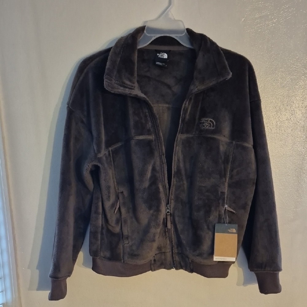 The North Face Womens Smokey Brown Fleece Jacket Osito Lux Jacket Large